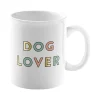 "Dog Lover" Ceramic Coffee Mug, 16 oz., White (399063)<Fringe Outlet