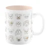 Doodle Dog Ceramic Coffee Mug, 16 oz., White/Blush (399078)<Fringe Sale