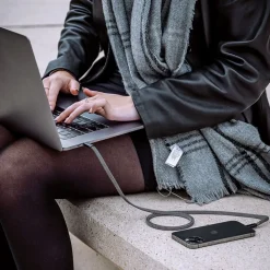 NEAT CABLE Magnetic USB-C Charging Cable, 4.9 ft., Black (F101-LCBL5)<Function101 Outlet