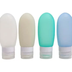 1.73" 4-Piece Silicone Toiletry Bag Kit, Assorted Colors (26815)<G Force Online