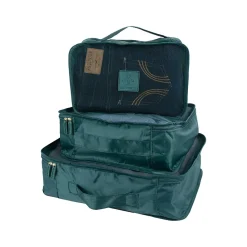 6-Piece Fabric Travel Pouch Set, Water Resistant, Emerald (27105-EMERALD)<G Force Discount