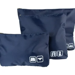 6-Piece Fabric Travel Pouch Set, Water Resistant, Midnight (27105-MIDNIGHT)<G Force Outlet