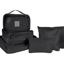 6-Piece Fabric Travel Pouch Set, Water Resistant, Black (27105-BLACK)<G Force Best
