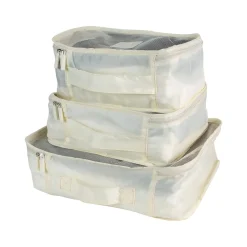 6-Piece Fabric Travel Pouch Set, Water Resistant, Cashmere (27105-CASHMERE)<G Force New