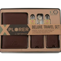 XPLORER RFID Passport Holder, Brown, 5/Set (26719-AST)<G Force Clearance