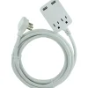 GE 12' Extension Cord, 2-Outlet, White (JAS32089)