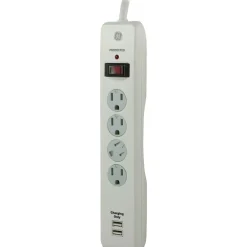 GE 4 Outlet Sur Protector, 3' Cord, 450 Joules (14090)