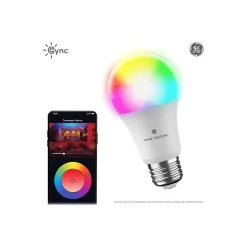 GE Cync Wi-Fi 60W Equivalent A19 LED Smart Light Bulb, Full-Color (93128981)