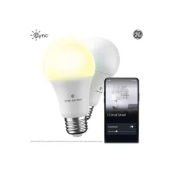 GE Cync Wi-Fi 60W Equivalent A19 LED Smart Light Bulb Soft White, 2/Pack (93128963)