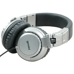 Professional Over-Ear DJ Headphones, Silver (DJX-500)<Gemini Outlet