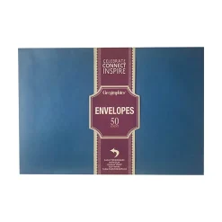Geographics Gummed A9 Greeting Card Envelopes, 5.75" x 8.75", Blue, 50/Pack (48463)