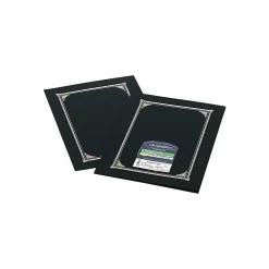 Awards & Certificates*Geographics Linen Gold Foil Certificate Covers, Black, 6/Pack (45331)