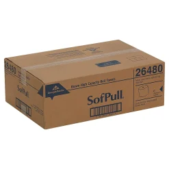 SofPull Georgia-Pacific Recycled High-Capacity Hardwound Paper Towel, 1-Ply, Natural, 1000'/Roll, 6 Rolls/Carton (26480)