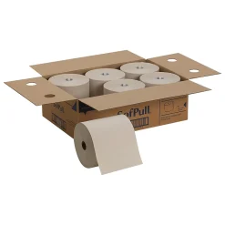 SofPull Georgia-Pacific Recycled High-Capacity Hardwound Paper Towel, 1-Ply, Natural, 1000'/Roll, 6 Rolls/Carton (26480)