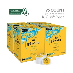 Gevalia Colombia Coffee Keurig K-Cup Pods, Medium Roast, 96/Box (5304CT)