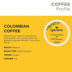 Gevalia Colombian Coffee Keurig® K-Cup® Pods, Medium Roast, 24/Box (5304)