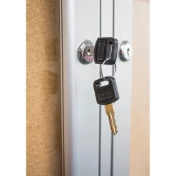 Bulletin*Ghent 4' H x 6' W Enclosed Natural Cork Bulletin Board with Satin Frame, 3 Door (PA34872K)