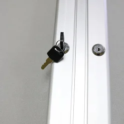 Bulletin*Ghent 3' H x 5' W Enclosed Vinyl Bulletin Board with Satin Frame, 2 Door, Silver (PA23660VX-193)