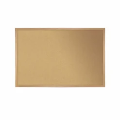 Bulletin*Ghent 3' H x 5' W Natural Cork Bulletin Board with Wood Frame (WK35)