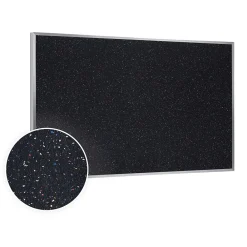Bulletin*Ghent 3' H x 4' W Recycled Bulletin Board with Aluminum Frame, Confetti (ATR34-CF)