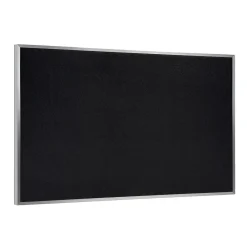 Bulletin*Ghent 4' H x 6' W Recycled Bulletin Board with Aluminum Frame, Black (ATR46-BK)