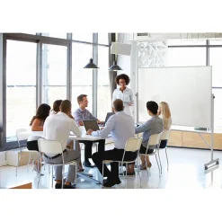 Bulletin*Ghent 4' H x 6' W Reversible Cork Bulletin Board/Whiteboard with Aluminum Frame (ARMK46)