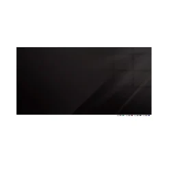 Dry Erase*Ghent Aria 4'H x 6'W Low Profile Glass Whiteboard, Black (ARIASN46BK)
