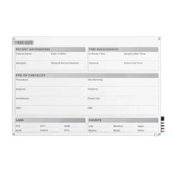 Dry Erase*Ghent Aria OR Time Out Magnetic Glass Dry-Erase Whiteboard, 18"H x 24"W (GRPARIASM12T-18)