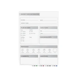 Dry Erase*Ghent Aria Patient Room Glass Dry-Erase Whiteboard, 24"H x 18"W (GRPARIASN11P-18)