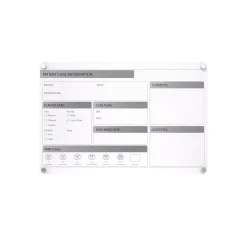 Dry Erase*Ghent Changeable Patient Room Glass Dry-Erase Whiteboard, 18"H x 24"W (GRPHMYRNFM11P-18-12H)