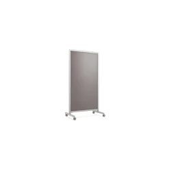 Dry Erase*Ghent EZ Magnetic Glass Mobile Dry-Erase Whiteboard, Aluminum Frame, 75"H x 38"W (EZ1MA7538SK)