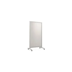 Dry Erase*Ghent EZ Magnetic Glass Mobile Dry-Erase Whiteboard, Aluminum Frame, 75"H x 38"W (EZ1MA7538BG)