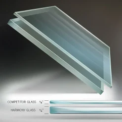 Dry Erase*Ghent Harmony 4'H x 6'W Glass Whiteboard with Square Corners, Gray (HMYSN46GY)