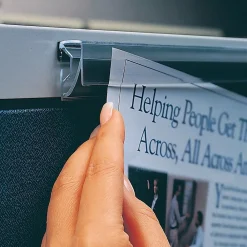 Bulletin*Ghent Hold-Up Display Rails, 96"HL x 2"H, 2/Ct