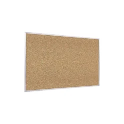 Bulletin*Ghent Traditional Cork Bulletin Board, Aluminum Frame, 4' x 3' (1334-1)