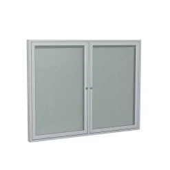 Bulletin*Ghent Vinyl Enclosed Bulletin Board, Satin Frame, 3'H x 4'W (PA23648VX-193)
