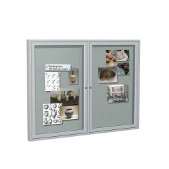 Bulletin*Ghent Vinyl Enclosed Bulletin Board, Satin Frame, 3'H x 4'W (PA23648VX-193)