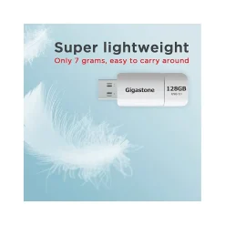Hot Gigastone 128GB USB 3.1 Type-A Flash Drive, White (GS-U3128GBWH-BC)