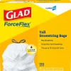 13 Gallon Trash Bag, 8.5"x8.5", Low Density, .72 mil, White, 100 Bags/Box (CLO 78526)<Glad Outlet