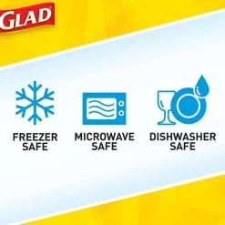 Glad ® Deep Dish Containers, 64 Oz., 3/Pack (70045)