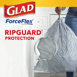 ForceFlex 13-Gallon Scented Kitchen Trash Bag, 0.72 mil, Gain Original, White, 80 Bags/Box (79009)<Glad New