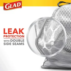 ForceFlex Tall Kitchen Drawstring Trash Bags, 13 Gallon, Gain Lavender with Febreze Freshness, 80 Count (78533)<Glad Outlet