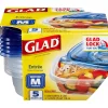 Glad Home Collection Containers, 25 Oz., 5/Pack (79067)