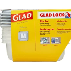 Glad Home Collection Containers, 25 Oz., 5/Pack (79067)