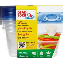 Glad ® To Go Lunch Containers, 32 Oz., 4/Pack (78404)