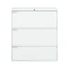 File Cabinets*Global 9300 Plus Series 3-Drawer Lateral File Cabinet, Locking, Letter/Legal, Designer White, 36" (TD9336P3F1HDWT)