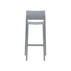 Folding & Stacking*Global Bakhita Plastic Armless Bar Chair, Alloy, 4/Carton (6754ALY)