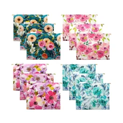 Hanging File Folders|Global Printed Products Deluxe Designer Floral Heavy-Duty Hanging File Folders, Straight-Cut, Letter-Size, Assorted Colors