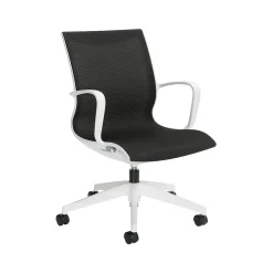 Office Chairs*Global Solar Mesh Conference Chair, White/Black (8457MDN)
