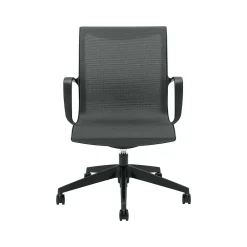 Office Chairs*Global Solar Mesh Conference Chair, Gray/Black (8456STM)